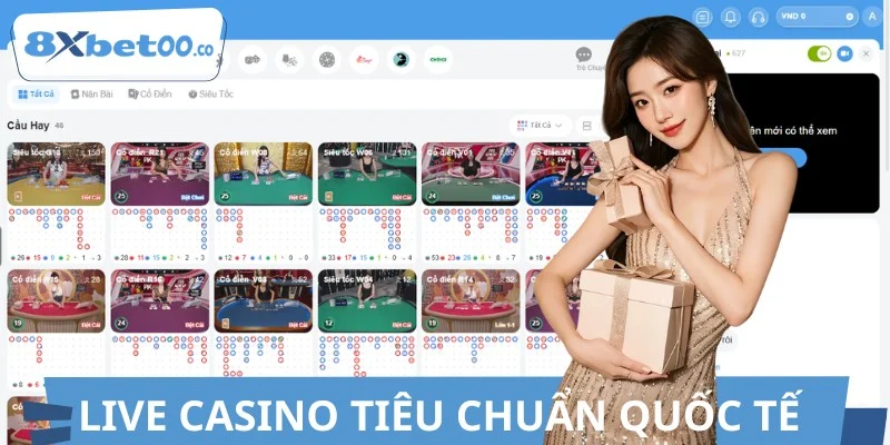 Live Casino 8XBET mang đến không gian giải trí chuyên nghiệp