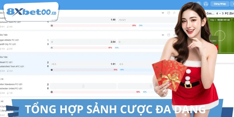 8XBET quy tụ nhiều hình thức cá cược đa dạng